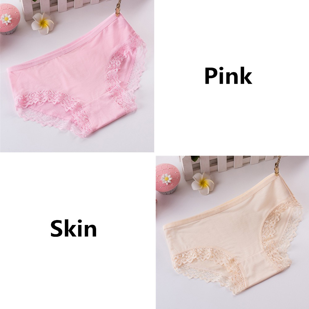 Quần lót ren màu trơn kích thước M-4XL