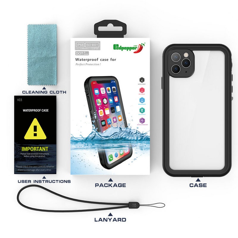 Ốp Chống Thấm Nước IP68 Tương Thích Cho iPhone 17 Pro MAX Air 16 15 XR XS MAX Chống Sốc Bơi Ngoài Trời Chống Bụi Lặn Bao Tương Thích 11 12 mini 14 plus 13 15 Pro MAX Vỏ Điện Thoại