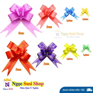 COMBO 10 NƠ RÚT MÀU GÓI QUÀ TRANG TRÍ SIÊU ĐẸP CHỌN SIZE - GIAO MẪU MÀU NGẪU NHIÊN