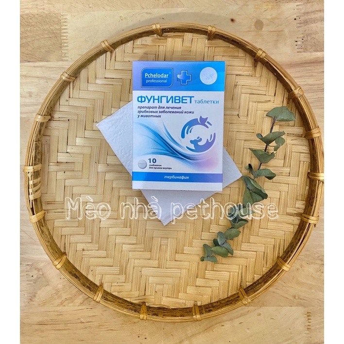 Viên uống chống nấm Pchelodar Fungivet cho mèo nhập Nga-hộp 10 viên ...