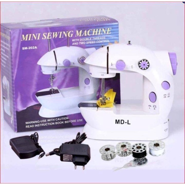 MÁY MAY MINI ĐỂ BÀN MINI SEWING MACHINE SM-202A | Shopee Việt Nam