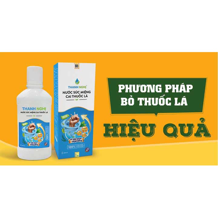 400ml chai Súc miệng cai TL (Thuocla, thuoc lao) Thanh Nghị (Mẫu mới Có mã QR quét)1 LIỆU TRÌNH TỐI THIỂU 1 CHAI 400ml