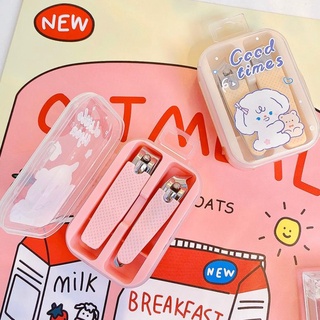 Bộ Bấm Móng Mini 2in1 Có Hộp Đựng | Bấm Móng Tay Kèm Dũa Móng Nhỏ Gọn An Toàn Dễ Mang Theo
