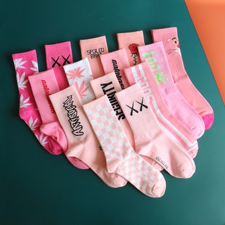 [3/4 Đôi] Tất cotton cao cấp ống dài phong cách Hàn Quốc hip-hop, thời trang unisex, phù hợp thể thao, thoải mái