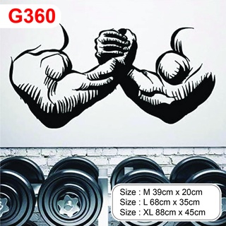 Decal dán trang trí phòng Tập Tạ - Gym Tăng động lực Tập cho khách hàng P14