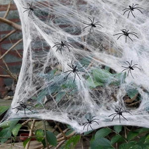 Mạng nhện giả trang trí lễ halloween nhiều màu sắc tùy chọn