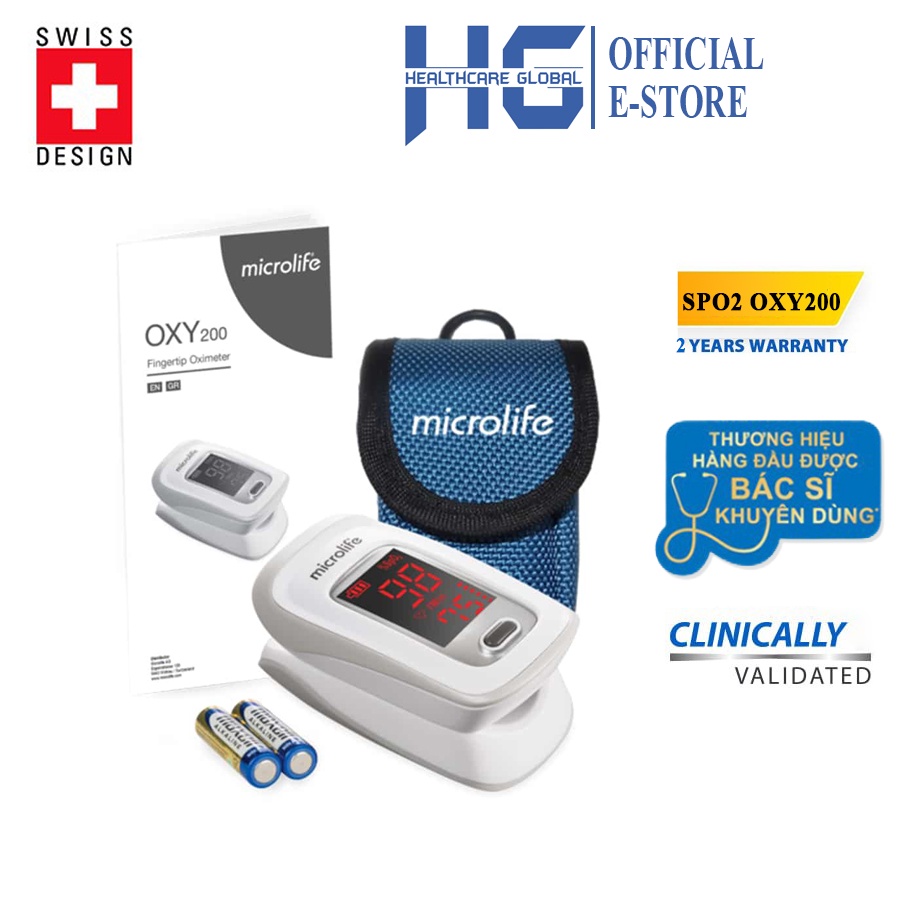 Ảnh Máy Đo Nồng Độ Oxy Trong Máu Spo2 và Nhịp Tim Microlife Oxy200 | Thương Hiệu Thụy Sỹ - Bảo Hành 24 Tháng 1