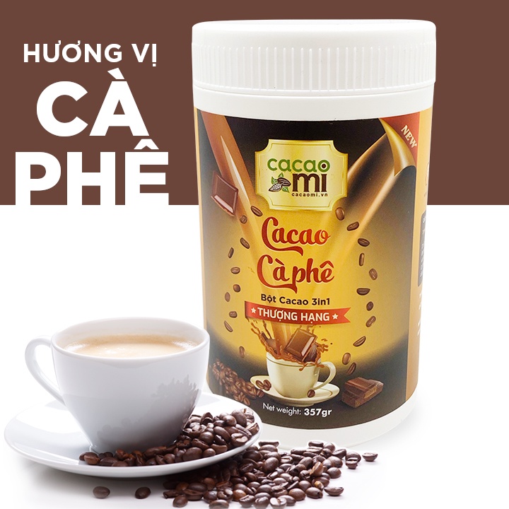 Ảnh Bột cacao thuần chay thơm ngon đậm ca cao nguyên chất mix 4 vị cà phê, sữa dừa, socola hũ tiện lợi 3