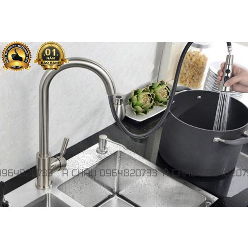 Vòi bếp rút dây gập gọn