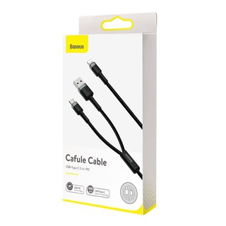 Cáp sạc nhanh USB/TypeC sang LaiNing Baseus CATKLF-ELG1 Cafule dài 1.2m hỗ trợ PD 18W max 2.4A
