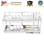 Kệ sóng chén bắt vít 2 tầng có khay hứng nước UX2 Tovashu inox 304, giá để chén đũa cao cấp, kệ úp chén bát - BẢO HÀNH 2 — ảnh 1