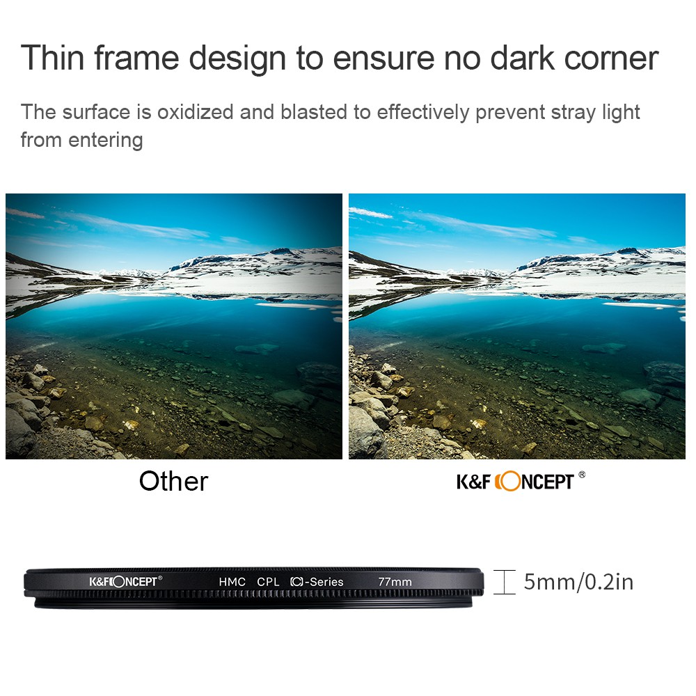 K & F Bộ Lọc Kính Phân Cực Tròn Siêu Mỏng Phủ Nhiều Lớp | BigBuy360 - bigbuy360.vn