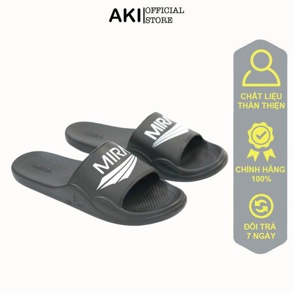 Ảnh Dép Xốp Quai Ngang Mira Đen Thể Thao Nam Nữ Chính Hãng 1