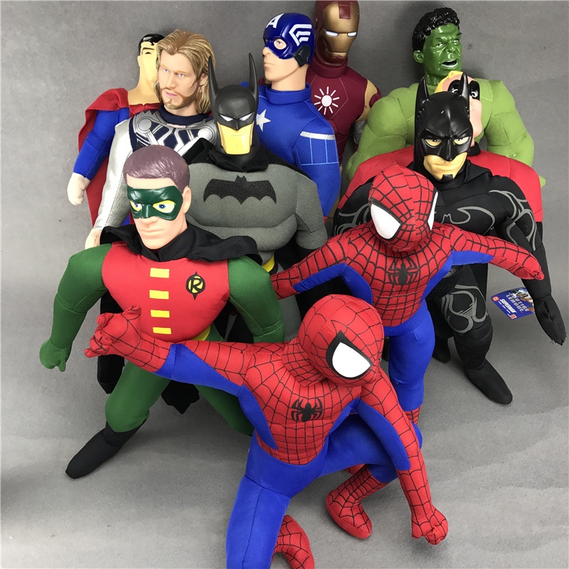 Hk1 DC Marvel Siêu Anh Hùng Sang Trọng Đồ Chơi Búp Bê Nhồi Bông Người Nhện Batman Siêu Nhân Hulk Thor Robin The Avengers Sang Trọng Búp Bê Quà Tặng