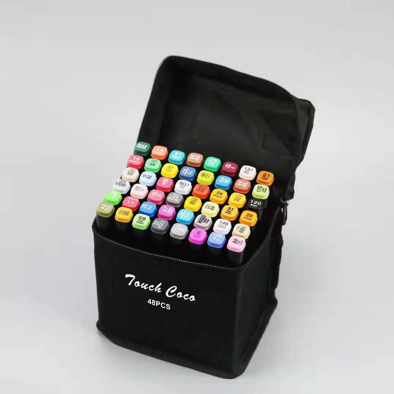Bộ Bút Màu Maker, Bút Dạ 48 Chi Tiết Touch Mark Kèm Túi Vải | Shopee ...