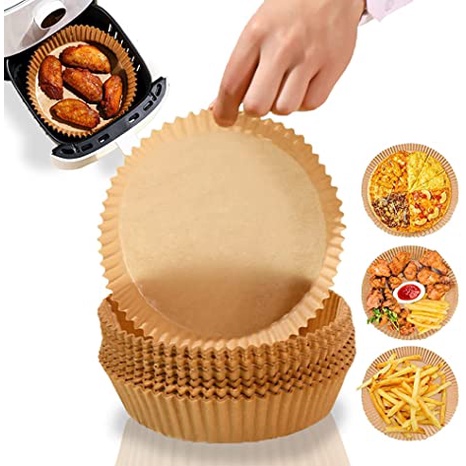 Giấy lót nồi chiên không dầu dạng khay 50 tờ theo khuôn phù hợp với nồi chiên không dầu, đa năng tiện dụng