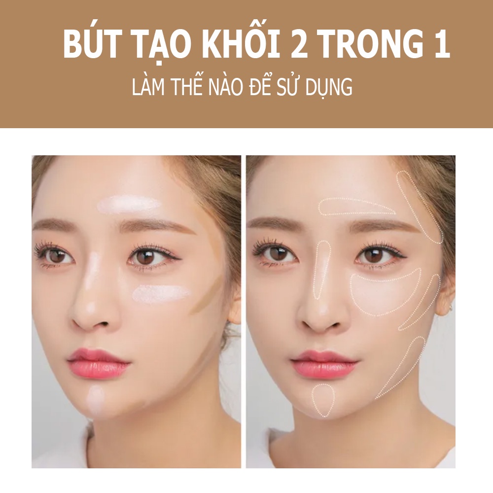Ảnh Bút tạo khối 2 trong 1 O.TWO.O  che khuyết điểm tạo khuôn mặt chữ V 30g 2