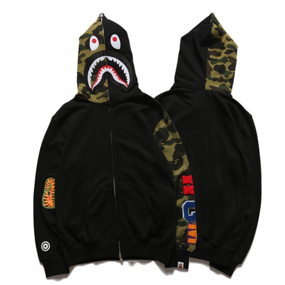 Áo Hoodie Bape Họa Tiết Rằn Ri Thời Trang Cá Tính Trẻ Trung 