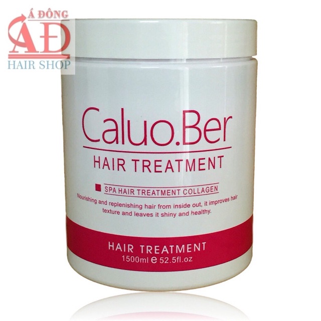 [+Mũ trùm] [Caluober] Dầu hấp ủ tóc siêu mượt collagen Caluo.Ber Hair Spa dạng kem bơ 1500ml