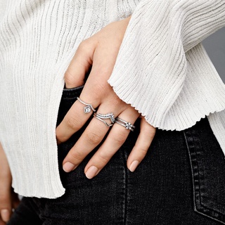 Nhẫn bạc nữ LAMY Princess Wishbone Silver Ring 8058