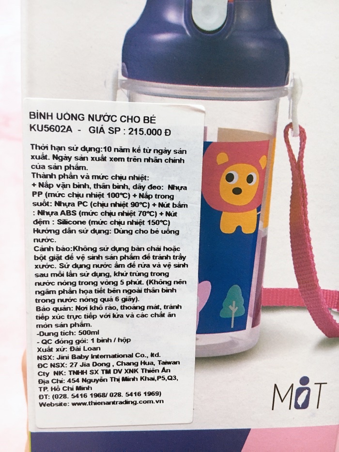 Mô tả Bình uống nước cho bé Animals KU.KU Duckbill KU5602 -500ml - 9