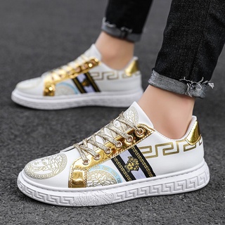 versace hợp thời trang sneakers bộ đồ thêu màu trắng hoang dã phiên bản hàn  quốc cho nam mùa hè giày giày nam medusa phối màu thương hiệu thời thượng  giá tốt