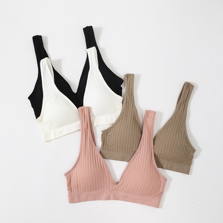 Áo Ngực Thể Thao Nữ Không Đường May Cổ Chữ V Sâu Gợi Cảm