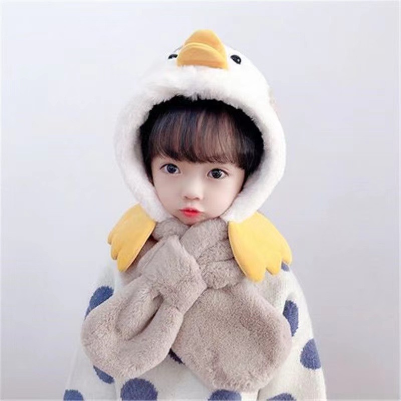 Mũ HÌNH CHIM CÁNH CỤT Bé 4-8 Tuổi💚CAM KẾT CHUẨN💚MŨ LEN CHO BÉ TRAI BÉ GÁI KÈM KHĂN QUÀNG CỔ ẤM ÁP(TUYỂN   )
