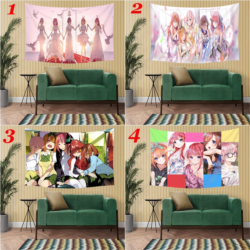 Thảm Treo Tường Trang Trí In Hình Nhân Vật Phim Hoạt Hình The Quintessential Quintuplets
