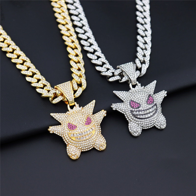 (Tặng nhẫn) Dây chuyền đính đá mặt pokemon, tặng kèm hộp đựng bản 2026