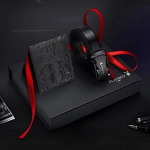 Thiết kế 2023 - Quà tặng noel/quà tặng valentine-Lễ tình nhân/COMBO thắt lưng - ví da nam FULL túi hộp quà tặng y hình