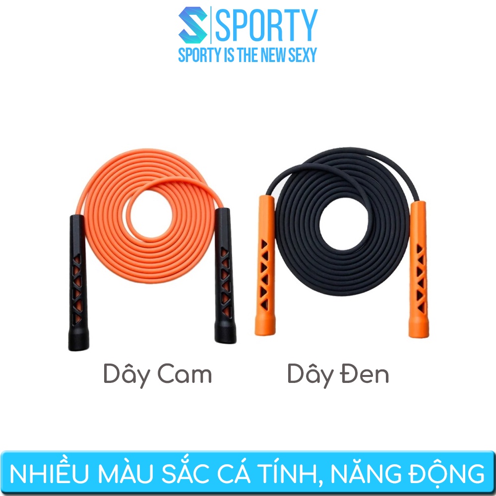 Dây nhảy tốc độ WARRIOR SPORTY, hỗ trợ tập thể lực, thể dục, giảm cân có thể điều chỉnh độ dài