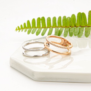 Nhẫn LAMY Elsa Crystal Dual Rose Gold Ring 8027