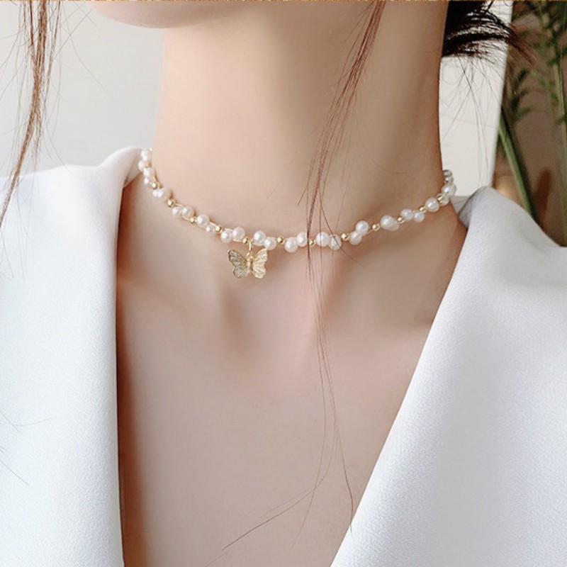 Ảnh OIMG  Vòng tay ngọc trai bướm Baroque ngọc trai tự nhiên 1
