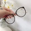 Gọng kính cận thời trang nữ mắt kính tròn không độ chống ánh sáng xanh và tia UV thay được tròng cận 019