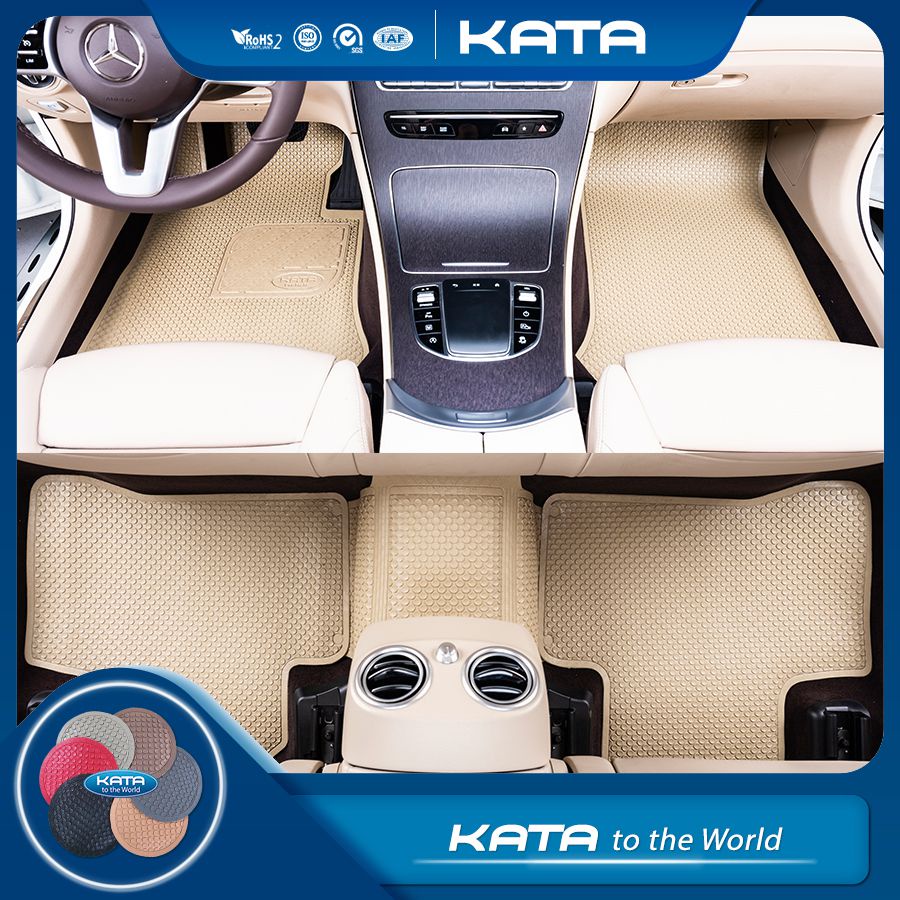 Thảm lót sàn ô tô KATA cho xe Mercedes GLC (2017- 2022)- Phiên Bản PRO- Không ẩm mốc, Không thấm nước, Không mùi