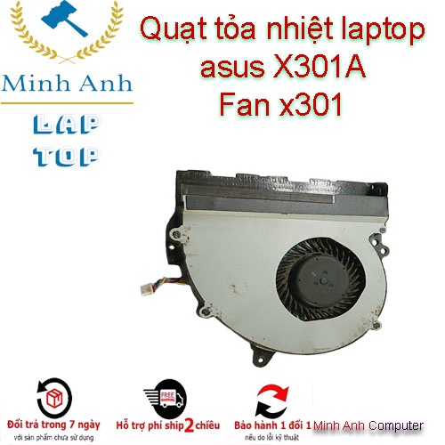 Ventilateur De Processeur (CPU Fan) 4 Broches – Compatible Asus X301A X301U – Marque Kinpower – Neuf