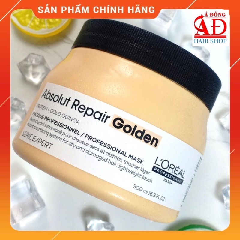 [LOREAL] HẤP DẦU NHŨ VÀNG PHỤC HỒI TÓC HƯ TỔN L'ORÉAL GOLD ABSOLUT REPAIR "GOLDEN" MASK