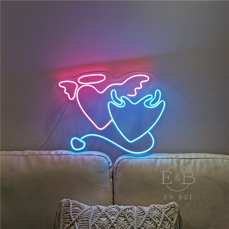 Đèn Trang Trí Led Neon Sign Thiên Thần Và Ác Quỷ