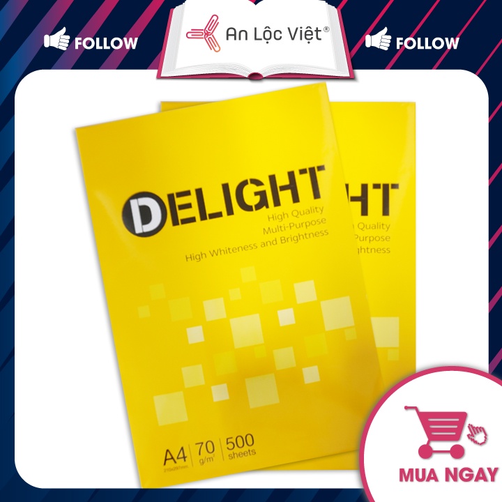 Giấy in Delight khổ A4 70 gsm (500 tờ/ream) | Shopee Việt Nam