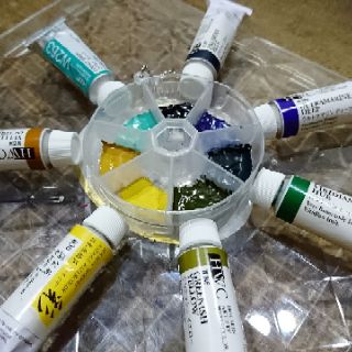 [mỗi màu có 0.5ml hoặc 1m] set màu nước Holbein 7 màu
