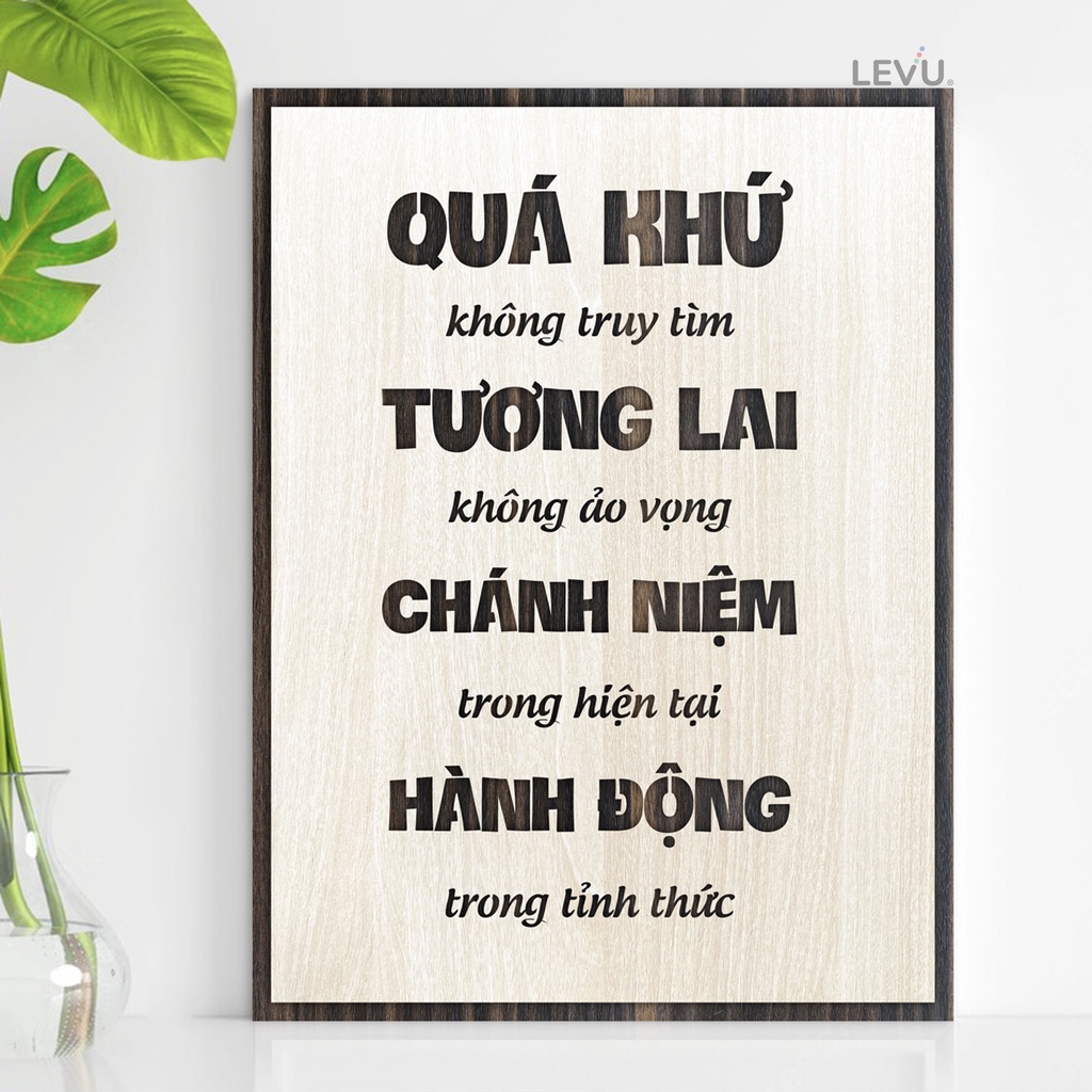 Tranh Slogan truyền động lực bằng Gỗ thiết kế độc nhất LEVU029