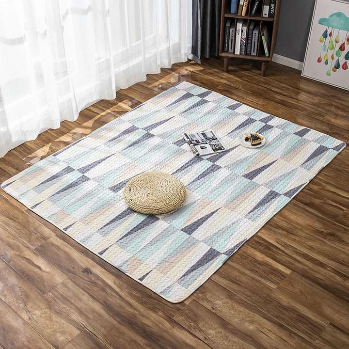 Thảm trải sàn Cotton thảm trải sàn phòng ngủ phòng khách cho bé thảm tập bò thảm chống trượt thảm trải sàn Tatami hoạt
