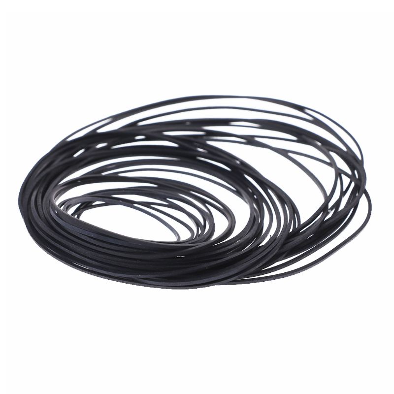 50Pcs/bag 1mm Mix Cassette Tape Machine Belts Assorted Flat Rubber Belt 45-130mm