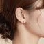 1 Chiếc Bông Tai bamoer bạc 925 Đính Đá zircon sce993