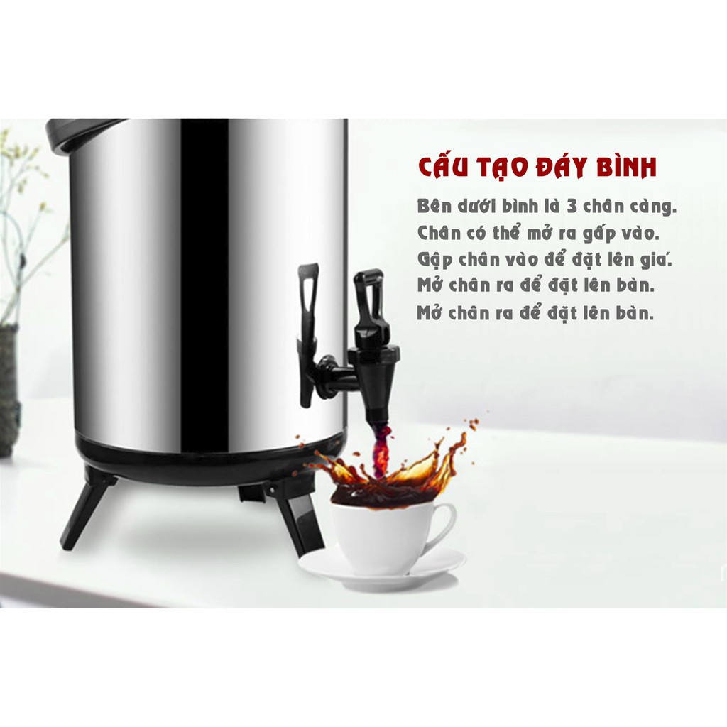 Bình giữ nhiệt ủ trà inox cao cấp loại tốt (6 - 8 - 10 -12L) -  THE GARDEN IGWT x GREENBAR | BigBuy360 - bigbuy360.vn