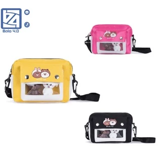 Túi đeo chéo nữ hình gấu dễ thương phong cách Hàn Quốc cực cool Balo4.0