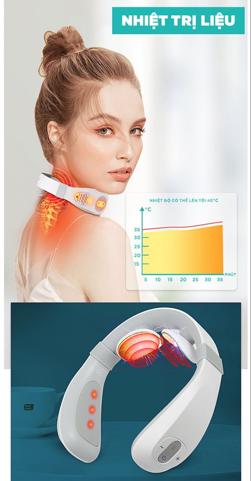 Mô tả Máy Massage Cổ Vai Gáy Chuyên Sâu KINGTECH ST-304 - Giảm Đau Mỏi Hiệu Quả Bằng Xung Điện Kết Hợp Nhiệt Trị Liệu - 5