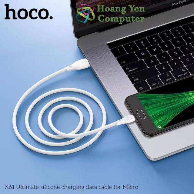 [1M] Cáp Sạc MICRO USB Hoco X61 Dây Silicon Mềm Dẻo Chống Cháy Dài 1M - BH 6 Tháng - Hoàng Yến Computer