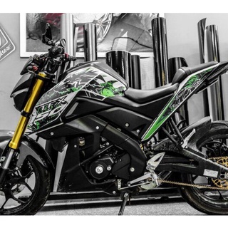 Tem trùm TFX yamaha đen họa tiết xanh lá - Độ dán team trùm decal xe máy  - Team trùm decal rẻ đẹp và chất đen họa tiết